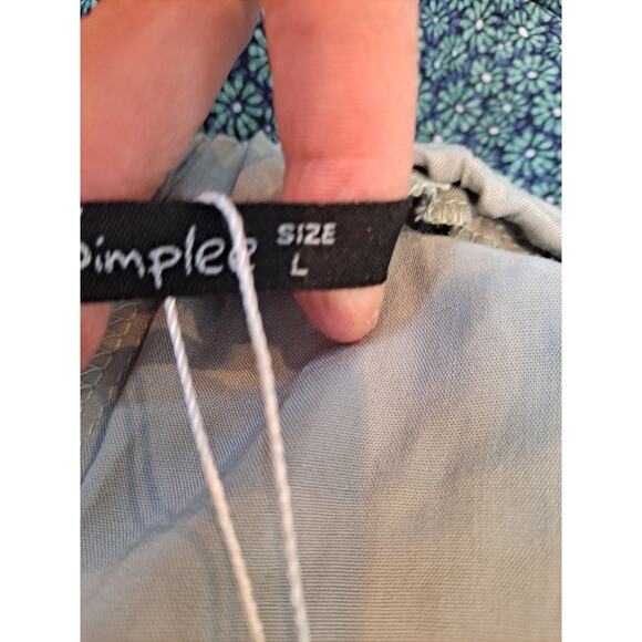 NWT Simplee Women's High Waisted Slit Hem Ruffle Trim Wide Leg Palazzo Size L - Picture 6 of 6